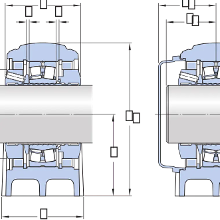 SYNT 45 L Unidad de cojinete de rodillos con soporte, serie métrica 2