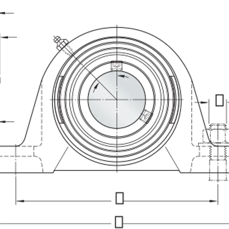 SY 2.3/16 TF - Unidad de rodamientos de bolas con soporte de pie con aro interior prolongado 3