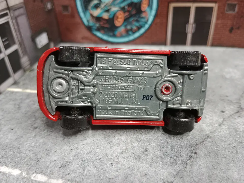 Fiat 500 Turbo '19 Matchbox Mattel 2021 3
