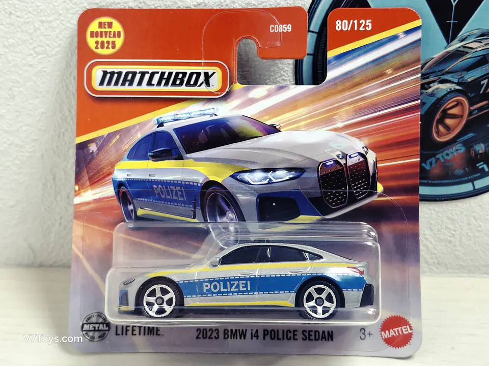 BMW i4 Police Sedan 2023 Matchbox Mattel 1