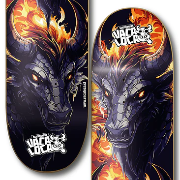 Tabla skate Vaca Loca Skateboards Cow Dragon 2