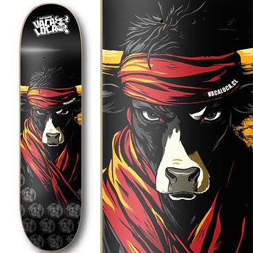 Tabla skate Vaca Loca Skateboards Samuray Cow 2