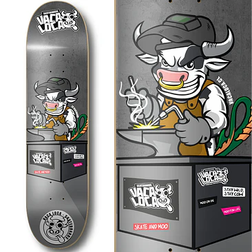 Tabla skate Vaca Loca Skateboards Cow Welder 3