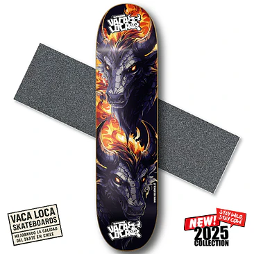 Promoción: Tabla Skate Cow Dragon + Lija Eat Sneaker 1