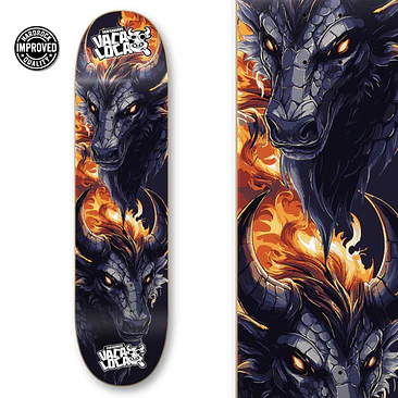 Tabla skate Vaca Loca Skateboards Cow Dragon 5