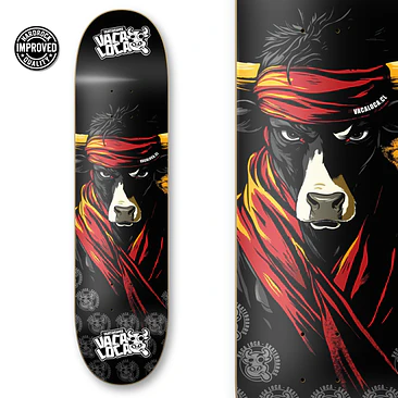 Tabla skate Vaca Loca Skateboards Samuray Cow 5