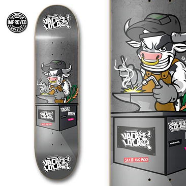 Tabla skate Vaca Loca Skateboards Cow Welder 5