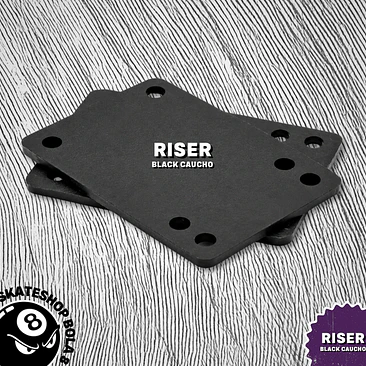 Risers Black Skate 1/8 Antivibradores De Caucho 1