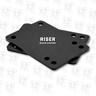 Risers Black Skate 1/8 Antivibradores De Caucho