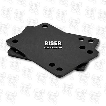 Risers Black Skate 1/8 Antivibradores De Caucho 1