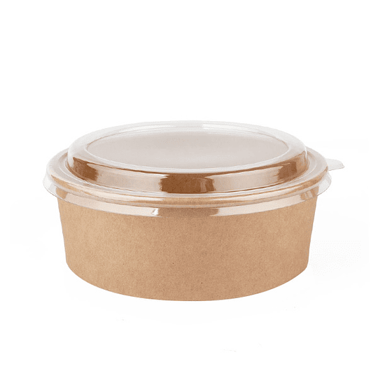 Bowl Kraft 1000 ml ø 150 mm con tapa - Image 1