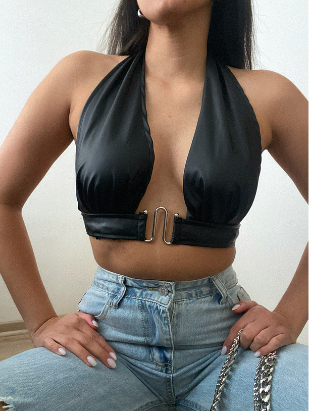 MICA LEATHER TOP 