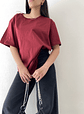 BASIC OVERSIZE TEE CHERRY DARK - thumbnail 3