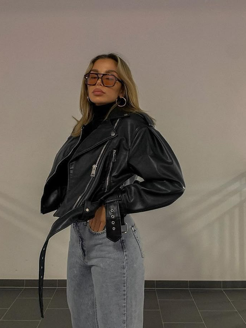 MALCON JACKET LEATHER NEGRO 2