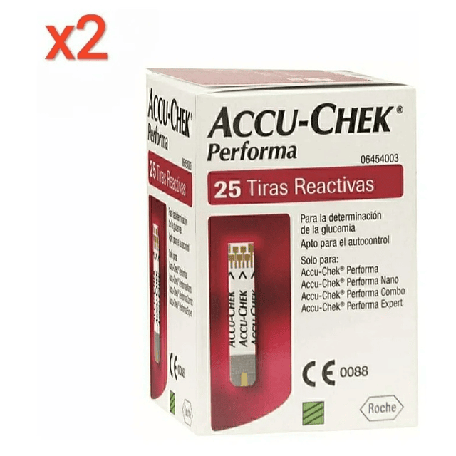 Cintas Para Medir Glucosa/glicemia Accu-chek Performa 25 ...