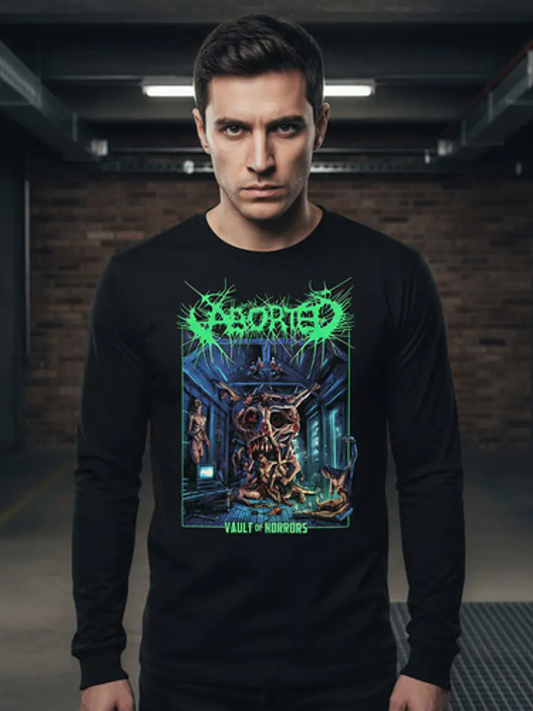 Polera Manga Larga Aborted - Ver 12 - Vault Of Horrors 1