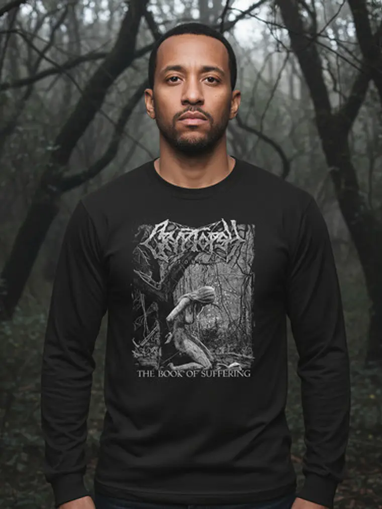 Polera Manga Larga Cryptopsy - Ver 05 - The Book Of Sufferin 1