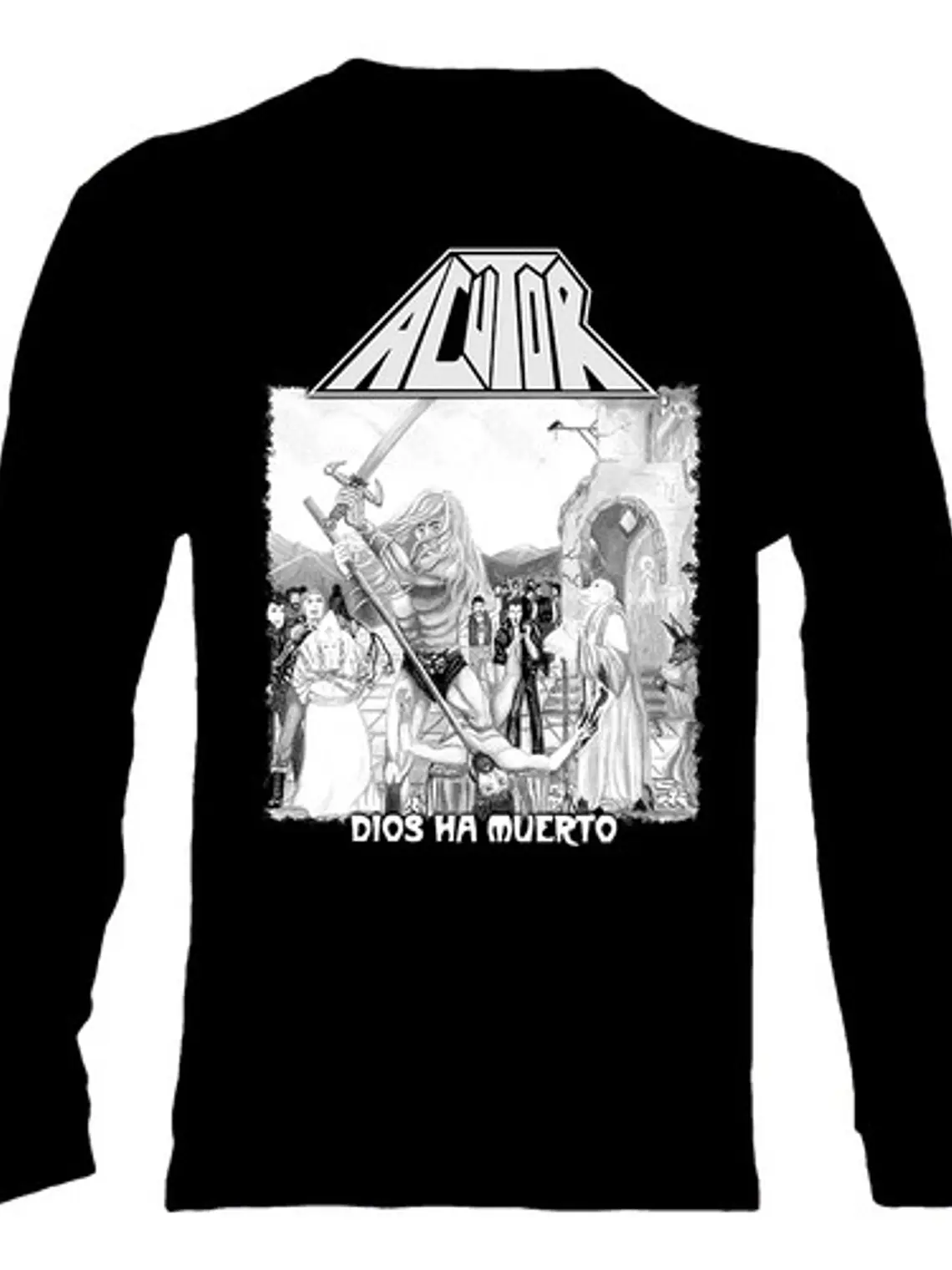 Polera Manga Larga Acutor - Ver 01 - Dios Ha Muerto 1