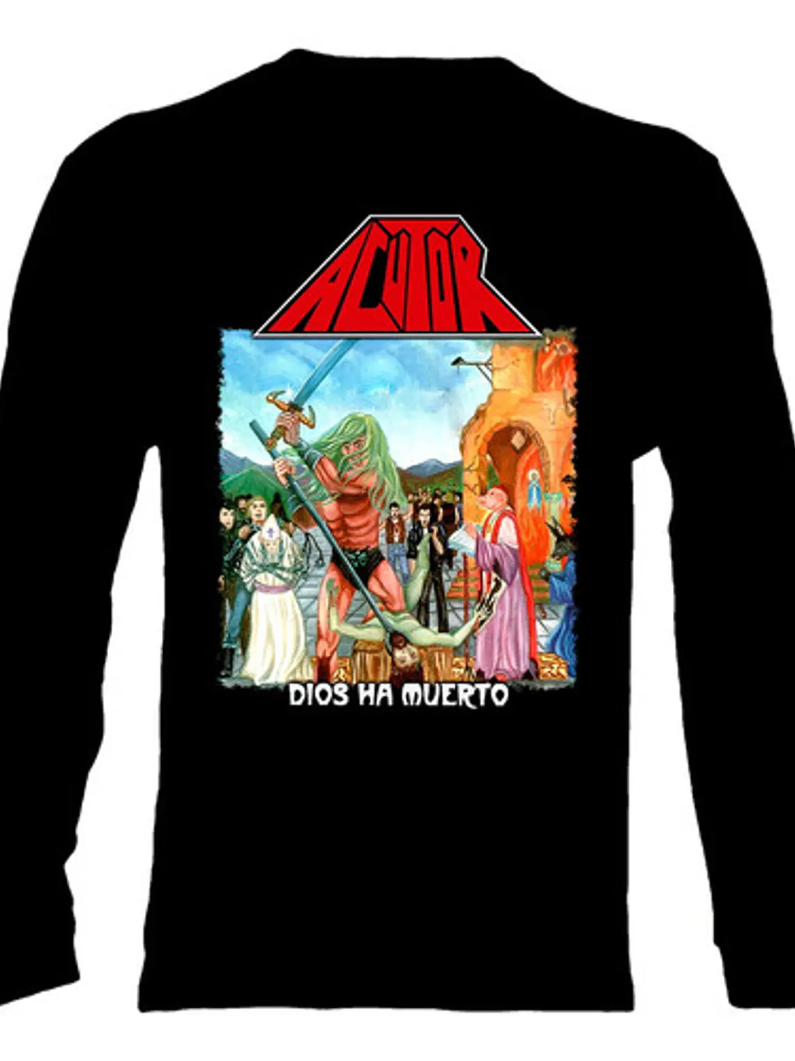 Polera Manga Larga Acutor - Ver 02 - Dios Ha Muerto 1