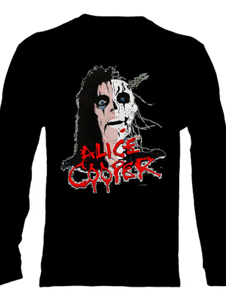 Polera Manga Larga Alice Cooper - Ver 01 - Vale Gamess 1