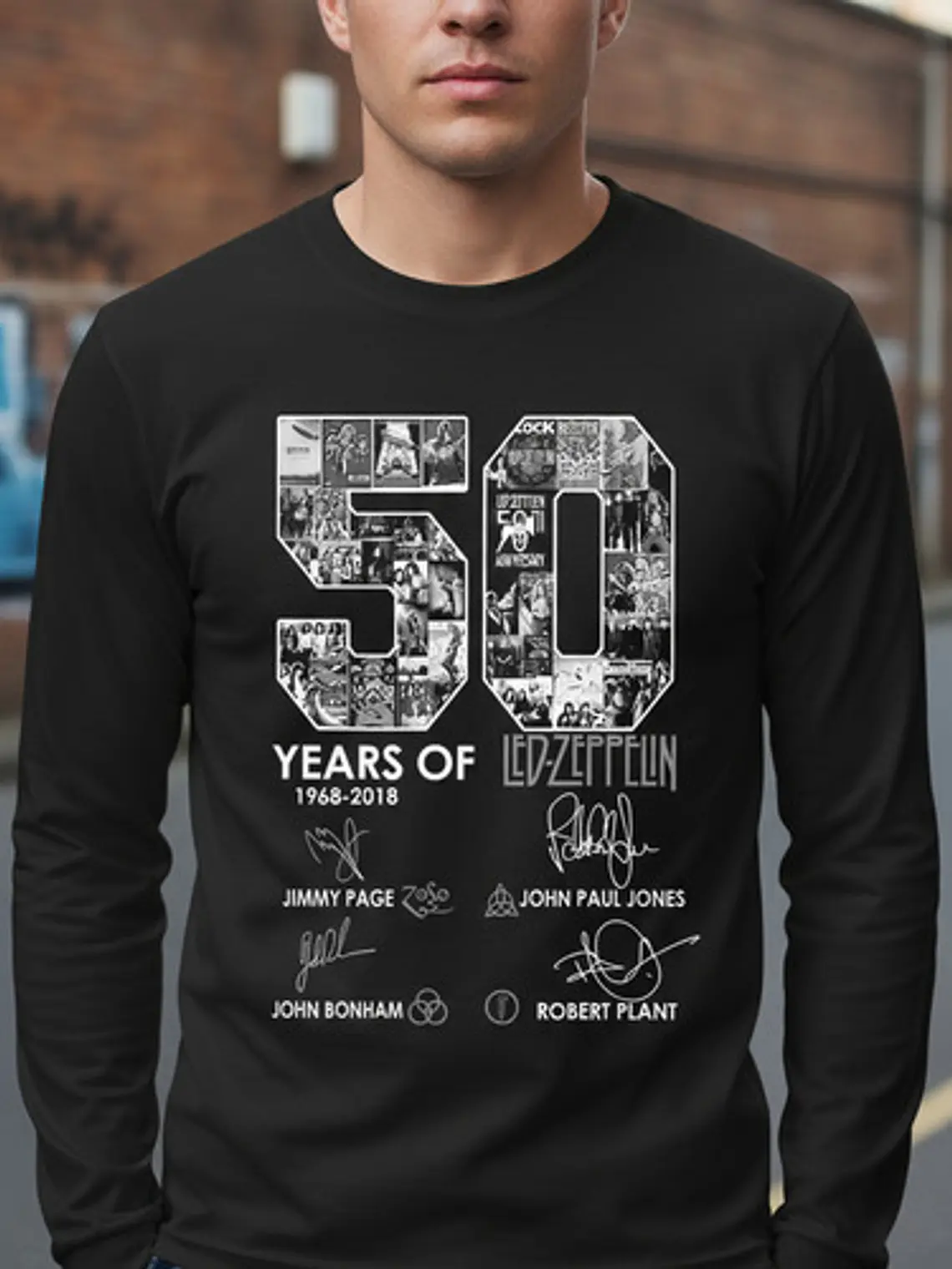 Polera Manga Larga Led Zeppelin - Ver 18 - 50 Years Annivers 1