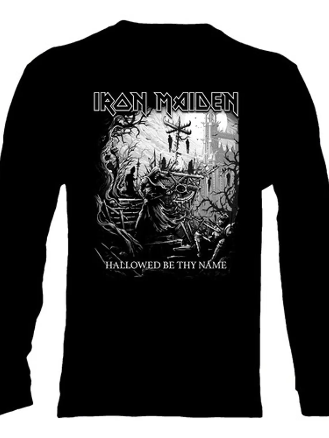 Polera Manga Larga Iron Maiden - Ver 161 - Hallowed Be Thy N 1