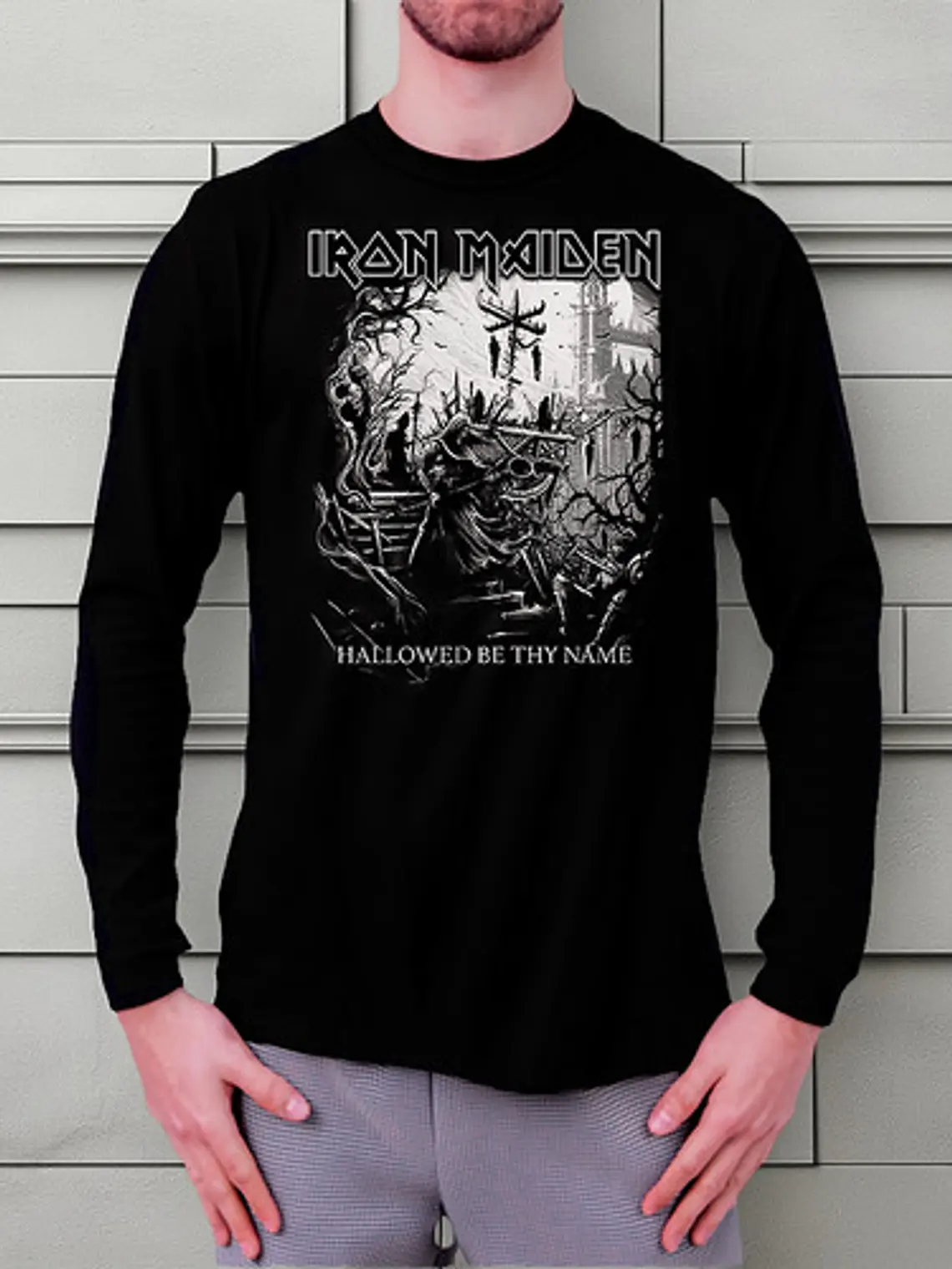 Polera Manga Larga Iron Maiden - Ver 161 - Hallowed Be Thy N 2