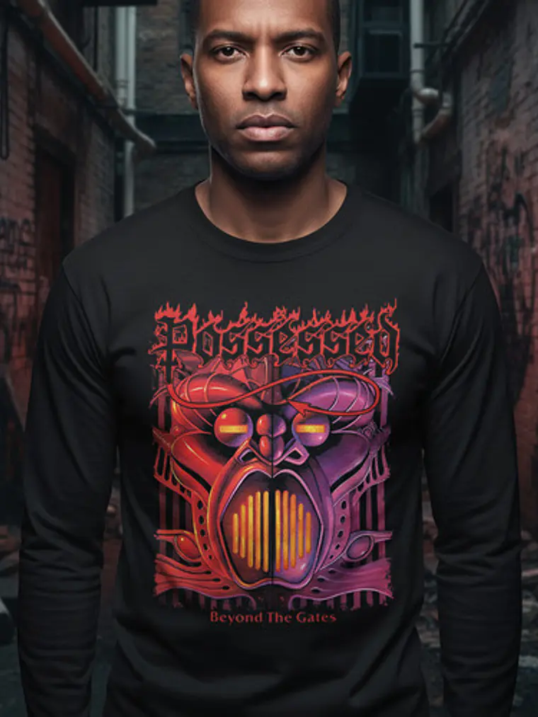 Polera Manga Larga Possessed - Ver 08 - Beyond The Gates 1