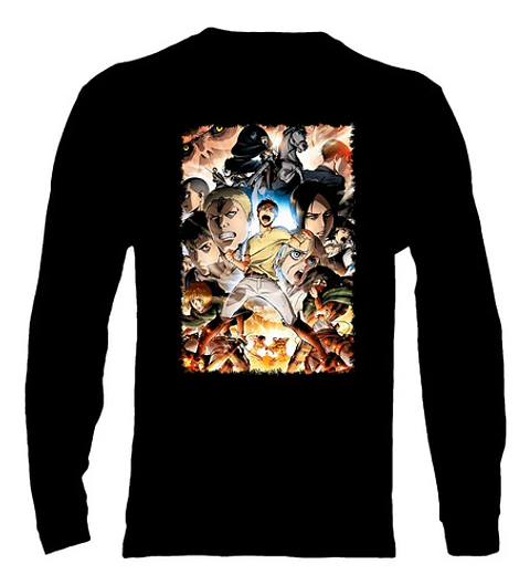 Polera Manga Larga Attack On Titan - Ver 07 - Vale Gamess