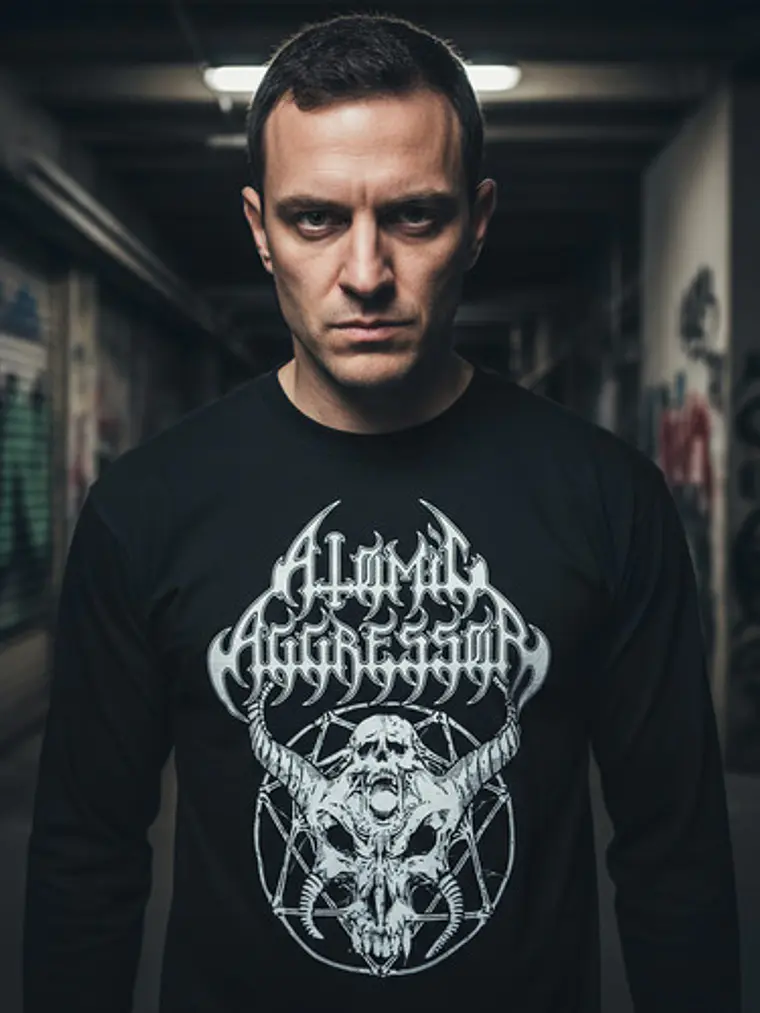 Polera Manga Larga Atomic Aggressor - Ver 07 - Vale Gamess 1