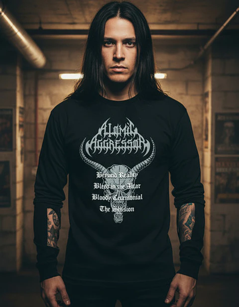 Polera Manga Larga Atomic Aggressor - Ver 10 - Vale Gamess