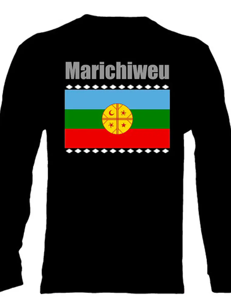 Polera Manga Larga Bandera Mapuche - Ver 02 - Vale Gamess 2
