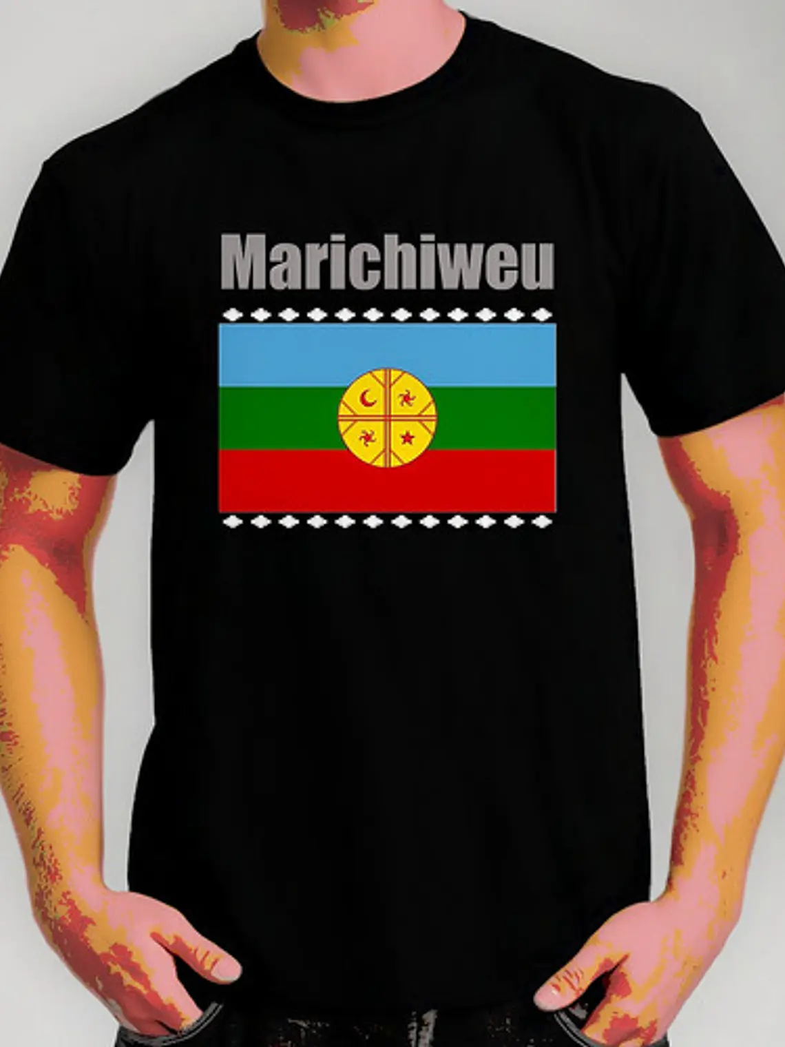 Polera Bandera Mapuche - Ver 02 - Vale Gamess 3