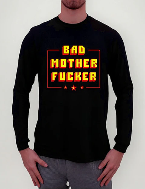 Polera Manga Larga Bad Mother Fucker - Ver 01 - Vale Gamess