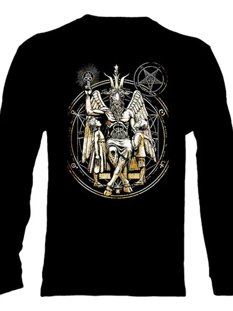 Polera Manga Larga Baphomet - Ver 02 - Vale Gamess 3