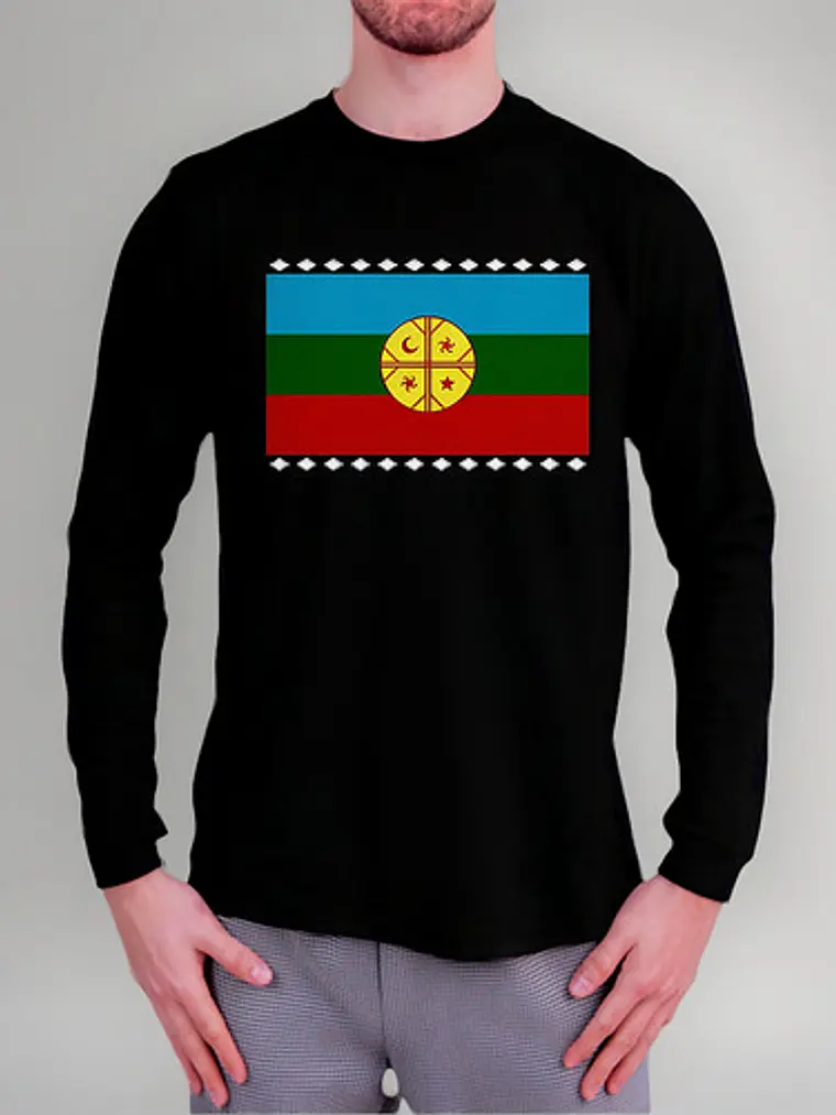 Polera Manga Larga Bandera Mapuche - Ver 01 - Vale Gamess 1