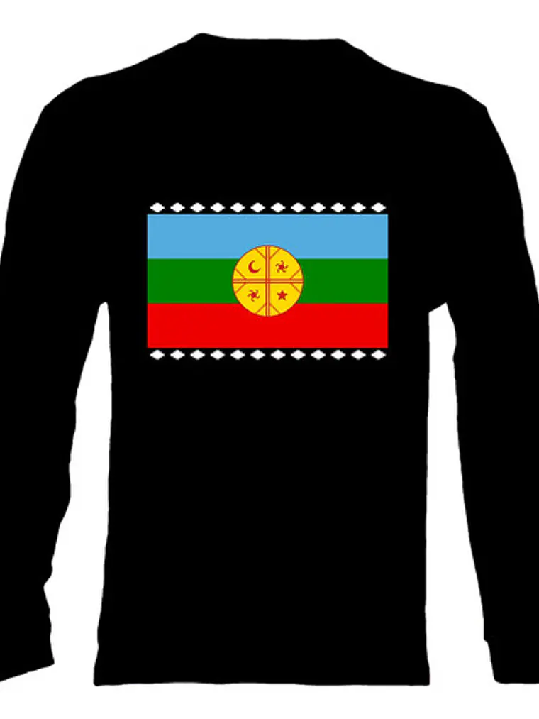 Polera Manga Larga Bandera Mapuche - Ver 01 - Vale Gamess 2