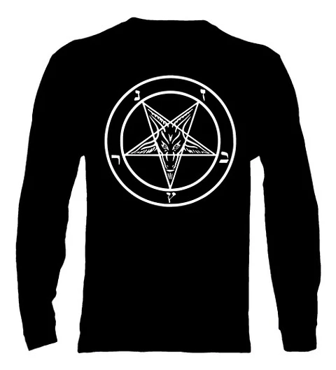 Polera Manga Larga Baphomet - Ver 06 - Vale Gamess