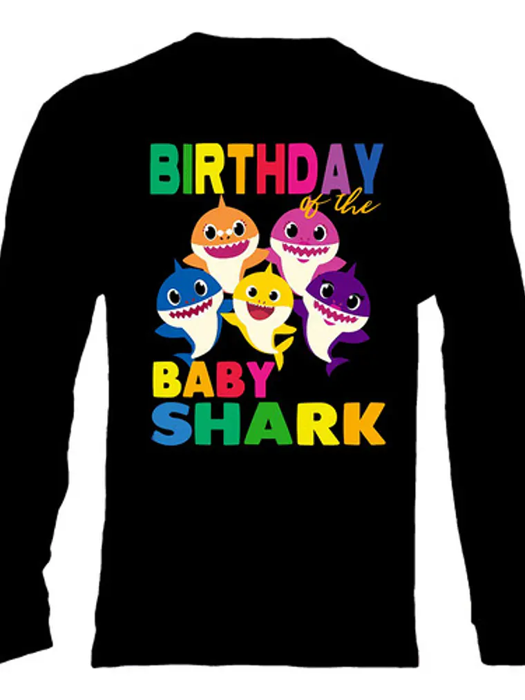 Polera Manga Larga Baby Shark - Ver 01 - Vale Gamess 1