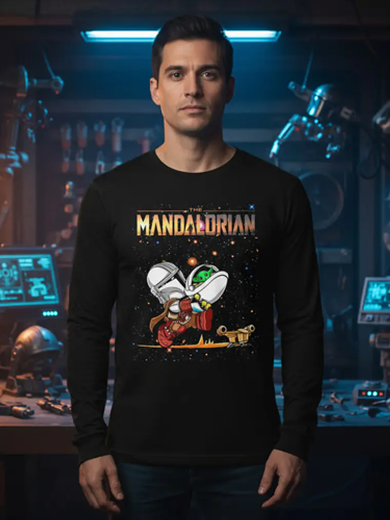 Polera Manga Larga The Mandalorian - Ver 01 - Vale Gamess 1