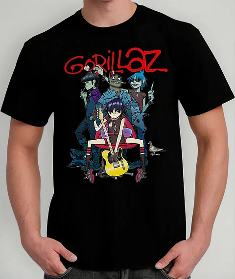 Polera Gorillaz - Ver 09 - Vale Gamess
