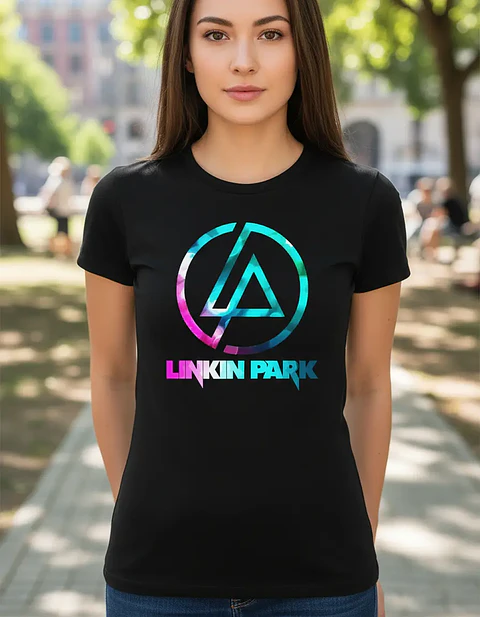 Polera Elasticada Mujer Linkin Park - Ver 01 - Logo