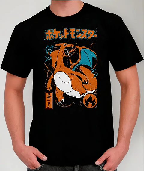 Polera Pokemon Charizard Todas Las Tallas