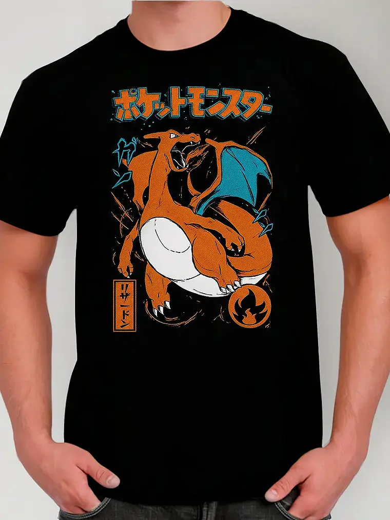 Polera Pokemon Charizard Todas Las Tallas 1
