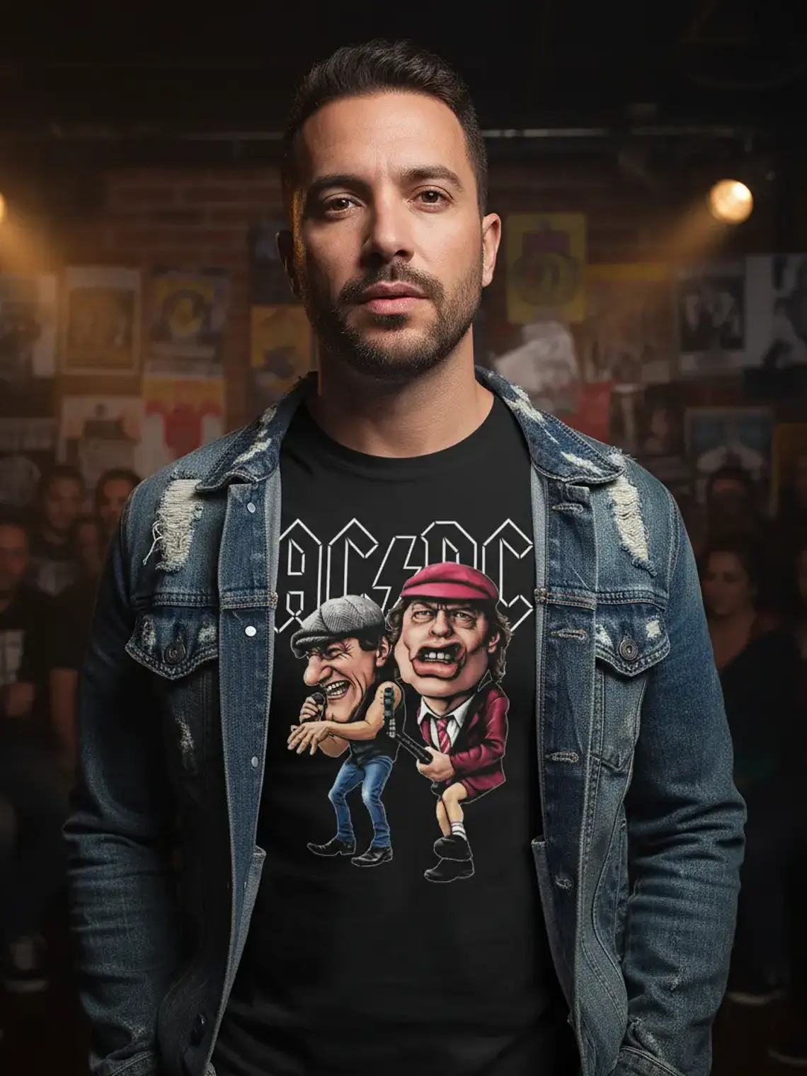 Polera Ac/dc - Ver 03 - Caricatura 1