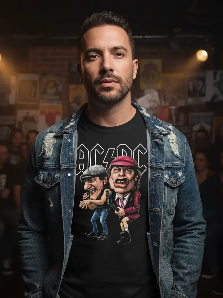 Polera Ac/dc - Ver 03 - Caricatura 2