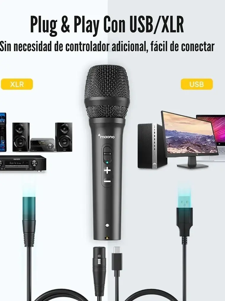 Set Micrófono Maono Au-hd300s Usb/xlr Cardioid Dynamic Color Negro 2