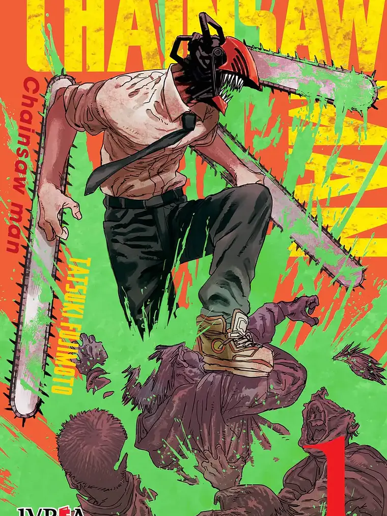 Manga Chainsaw Man 01 de Tatsuki Fujimoto Editorial Ivrea en Español Tapa Blanda 1
