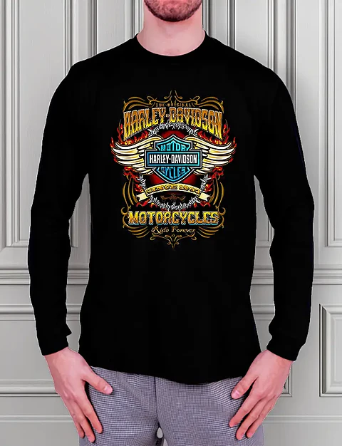 Polera Manga Larga Harley Davidson - Ver 06 - Vale Gamess