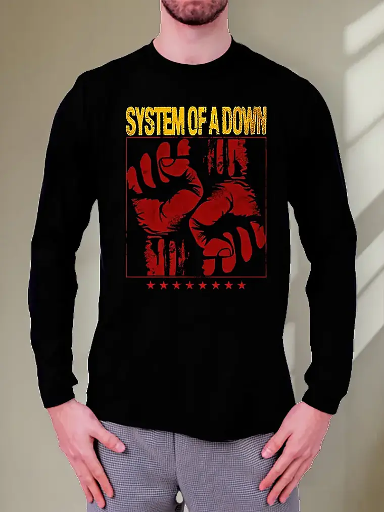 Polera Manga Larga System Of A Down - Ver 06 - Vale Gamess 1